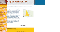 Desktop Screenshot of cityofharrisonidaho.com